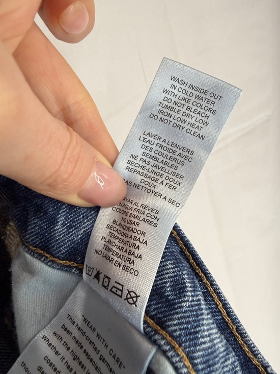 Good American Good Barrel Relaxed High Rise Wide Tapered Denim Jeans 4 27w/32L - Picture 16 of 17